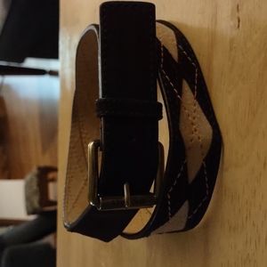 Michael Kors Argyle Leather Belt Medium